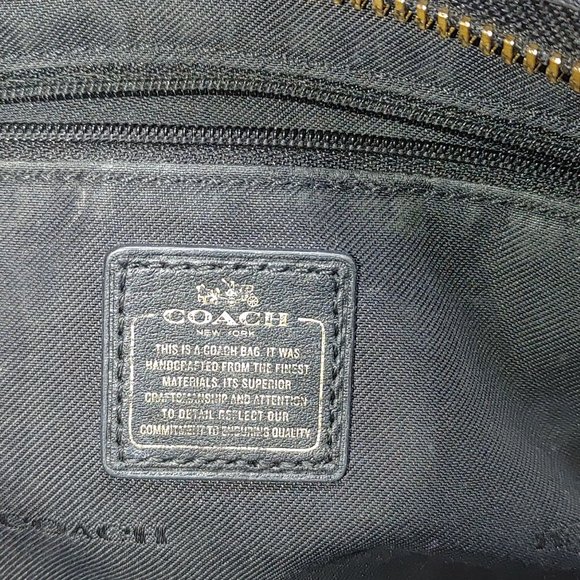 Coach swagger Leather Snake Print Satchel Handbag Adjustable Strap Beige Black - Picture 2 of 12